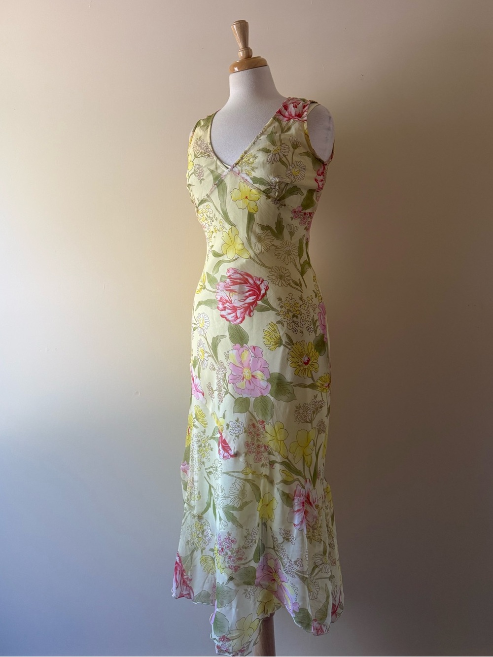 Together Vintage Floral Sheer Midi Dress + Slip 2 Piece Romantic Y2K